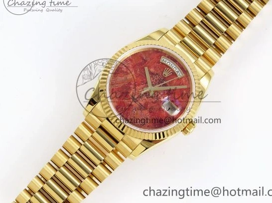 0101 Tailored Day Date 36 YG RAF Best Edition Rock Dial on YG Bracelet A 1384